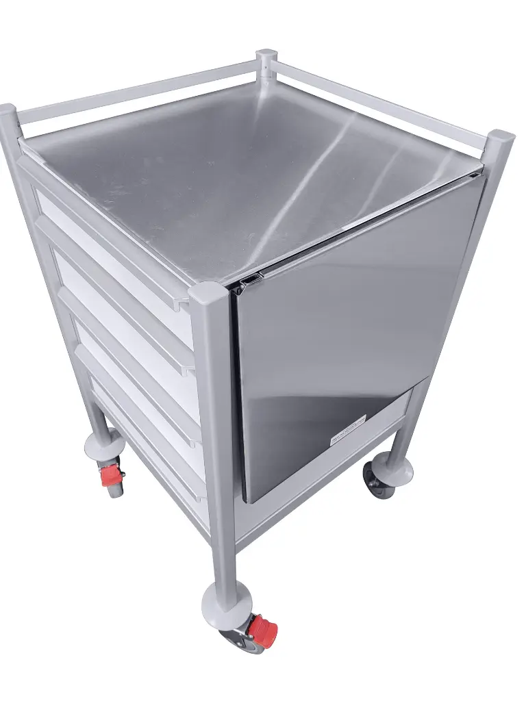 Tasman Medical Trolley MP-5353-1S-3M-SST angle top.webp