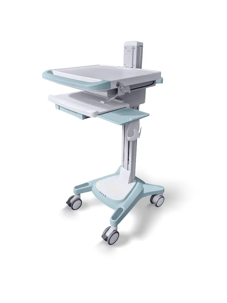 S2 Height Adjustable Laptop Cart angle up.webp