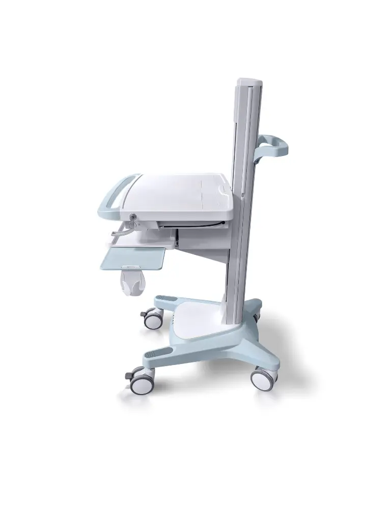 S2 Height Adjustable Laptop Cart side down.webp