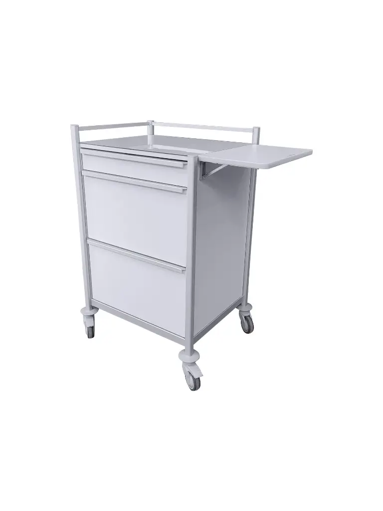Medication Trolley MT-7058-1S-2L330-LF angle flap up.webp