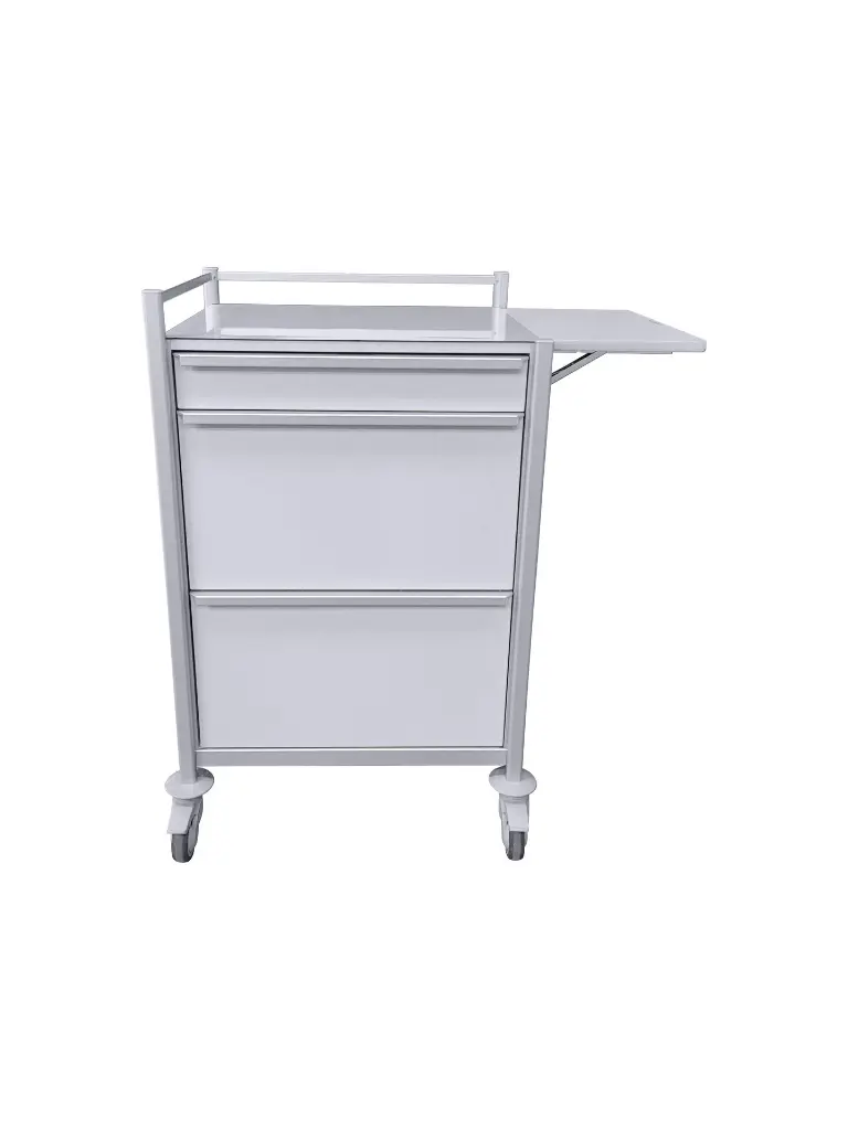 Medication Trolley MT-7058-1S-2L330-LF front flap up.webp