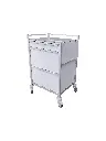 Medication Trolley MT-7058-1S-2L330-LF closed drawers angle.webp