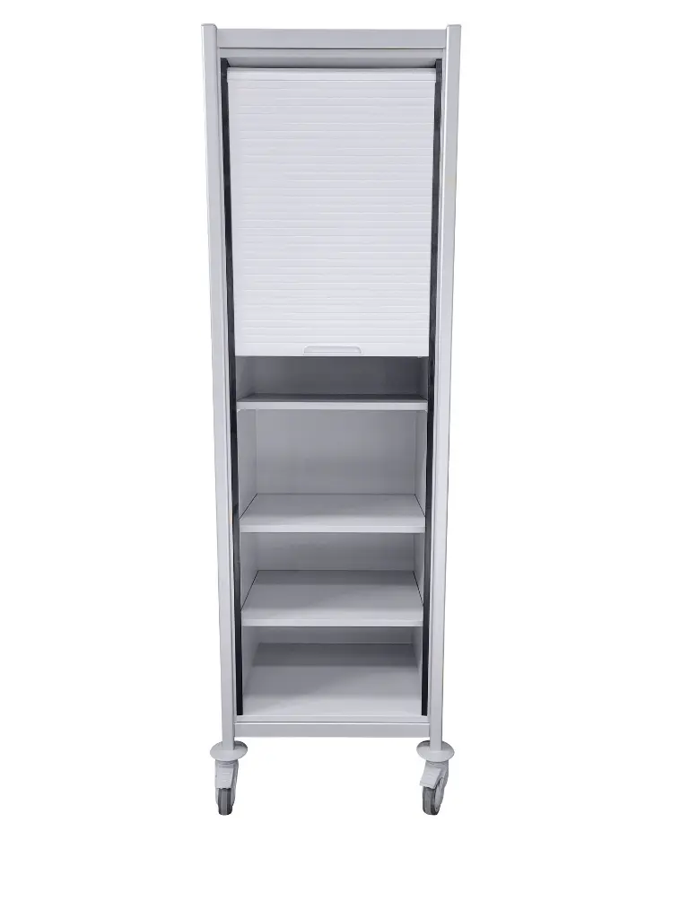 Medical Storage Cupboard Roller Door CB-5858-ROLL4 front door half up.webp