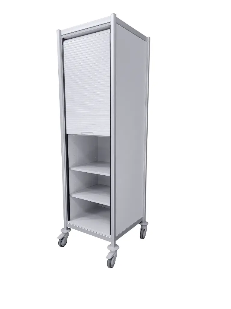 Medical Storage Cupboard Roller Door CB-5858-ROLL4  angle closed half.webp