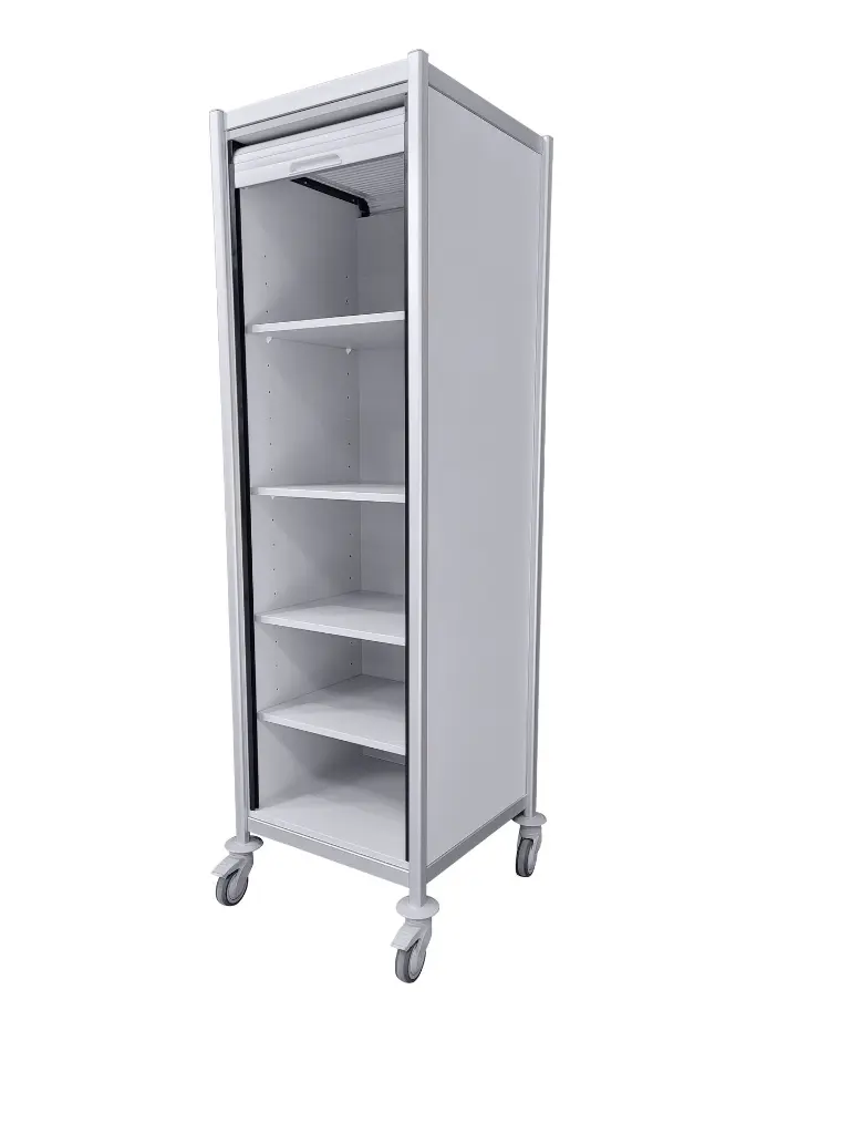 Medical Storage Cupboard Roller Door CB-5858-ROLL4 angle open.webp