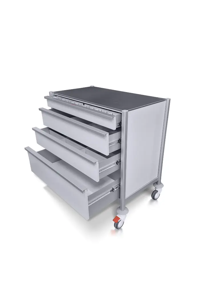 MP-9853-1S-2M-1L-SST Angle Open Drawer.webp