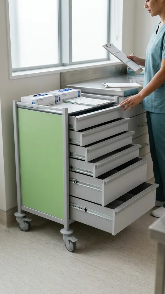 Tasman Medical Procedure Trolley with Nurse (1).webp