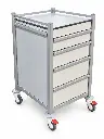 Tasman Medical Anaesthetic Trolley AT-5353-2S-3M-PL – clean front-right view