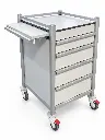 Tasman Medical Anaesthetic Trolley AT-5353-2S-3M-PL – clean pull-out work surface