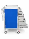 AC-6853 airway cart, side view with drawers open