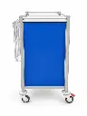 AC-6853 airway cart, side view with drawers closed and clear organisers