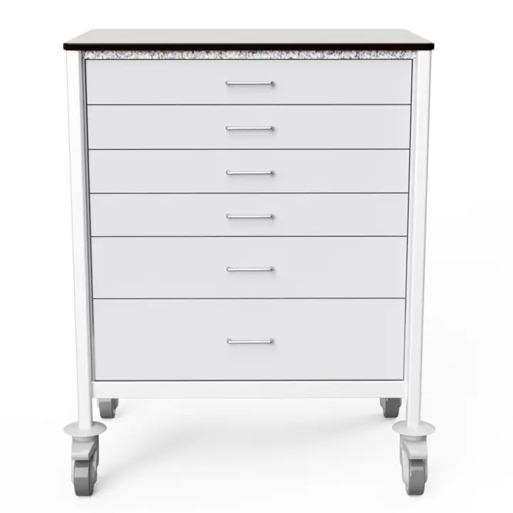Anaesthetic Trolley, 780W, 530D, 1000Hmm, 6 Drawers