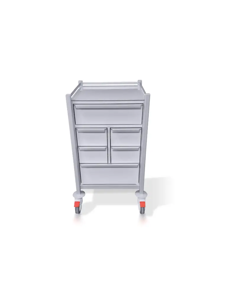 Airway Trolley, 530W 530D, 945Hmm, 6 Drawers (1M,4Mss,1L)