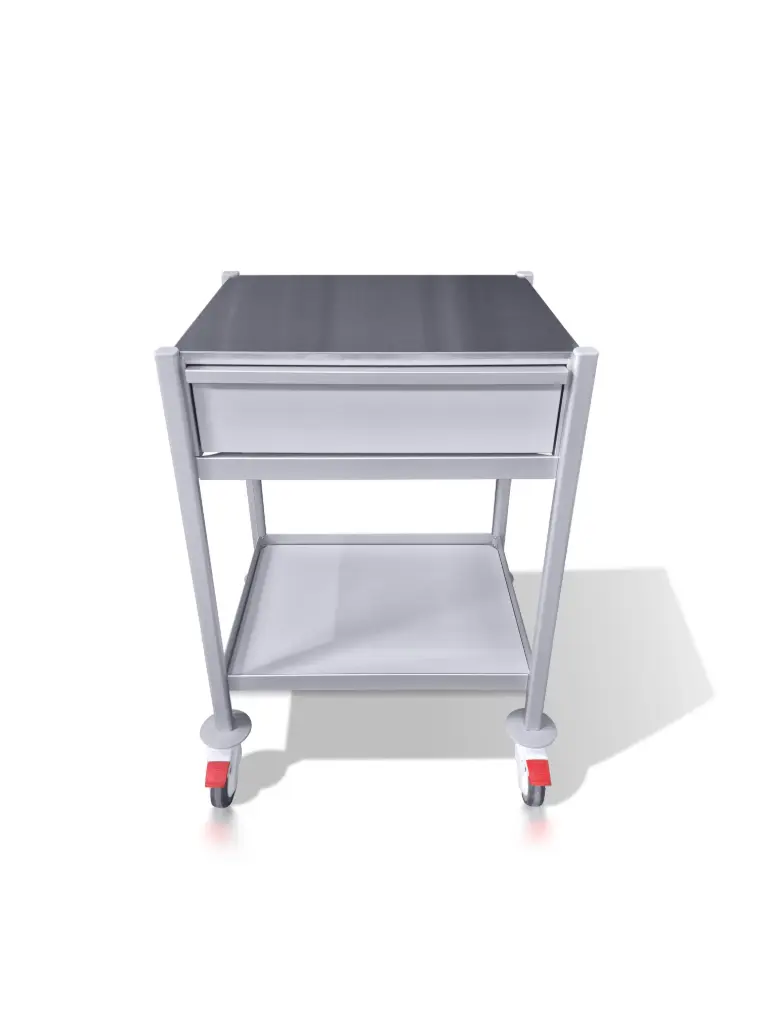 Multi-purpose Medical Trolley, 630W, 530D, 975mm, 1 drawer, 1 shelf 