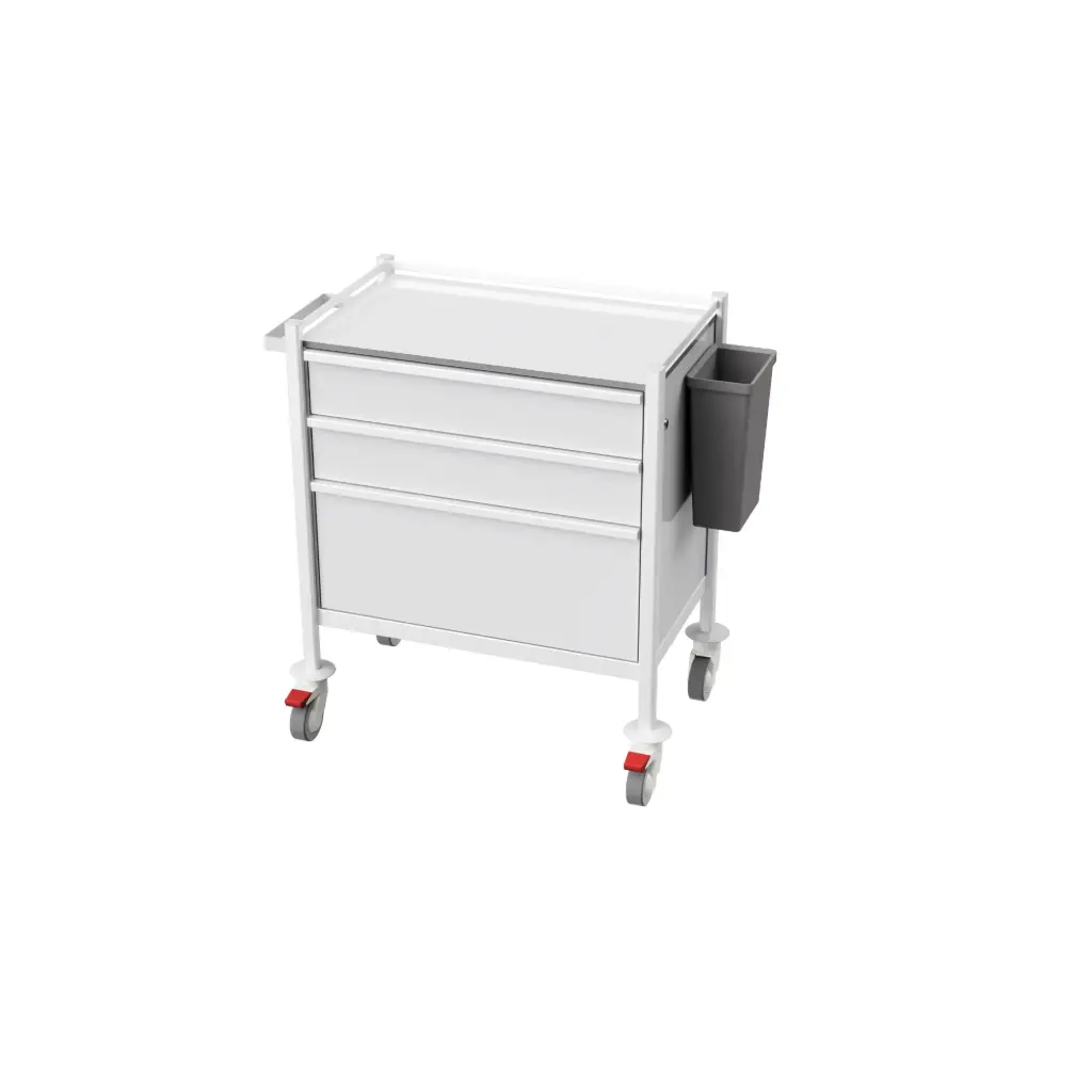 Medication Trolley, 830W, 530D, 1100H mm, 3 drawers (2M, 1L320)