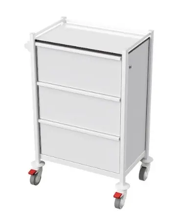 Medication Trolley, 680W, 480D, 1063Hmm, 3 drawers (3L250)