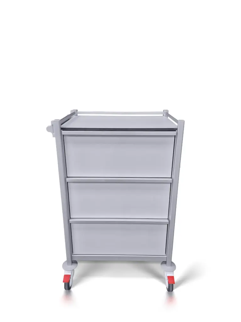 Medication Trolley, 680W, 480D, 1063Hmm, 3 drawers (3L250)