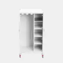 Mobile Storage Cabinet, 930W, 630D, 1900H mm, 2 bays, 4 adjustable shelves, 2 doors