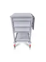End of Bed Chart Trolley, 530W, 530D, 950Hmm, 2 Drawers, 1 Shelf, Tilt Top