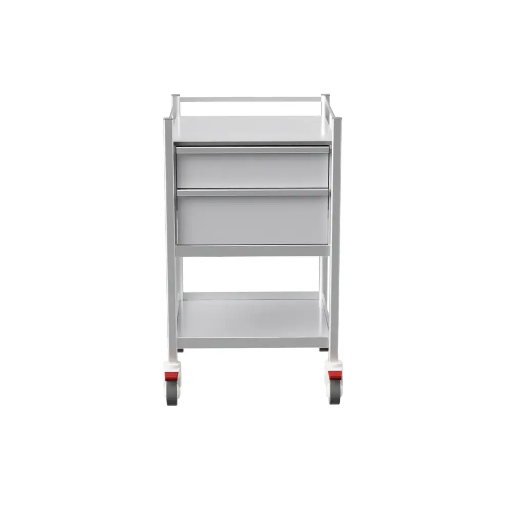 Multi-purpose Medical Trolley, 580W, 580D, 975Hmm, 2 Drawers, 1 Shelf 