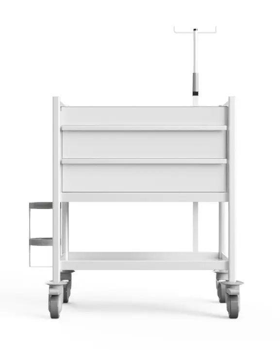 Emergency Trolley, 780W, 480D, 935mm, 2 drawers, 1 shelf, slide pull right