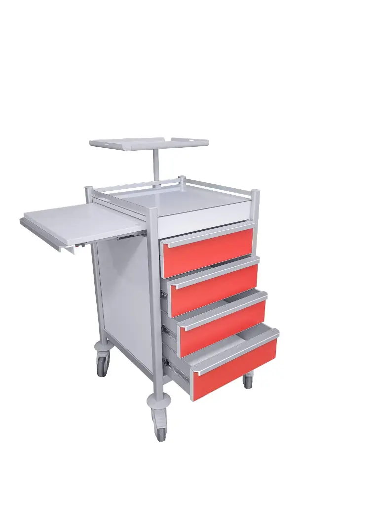 Emergency Trolley, 530W, 530D, 935H mm, 4 drawer (4M), left slide 