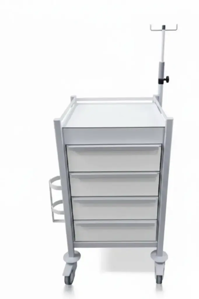 Emergency Trolley, 530W, 530D, 935H mm, 4 drawer (4M), left slide 