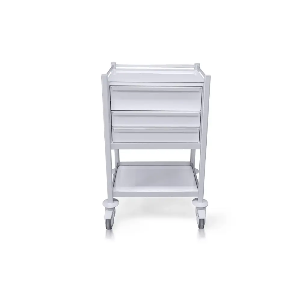 Multi-purpose Medical Trolley, 580W, 430D, 975Hmm, 3 drawers (1M-2S), 1 shelf