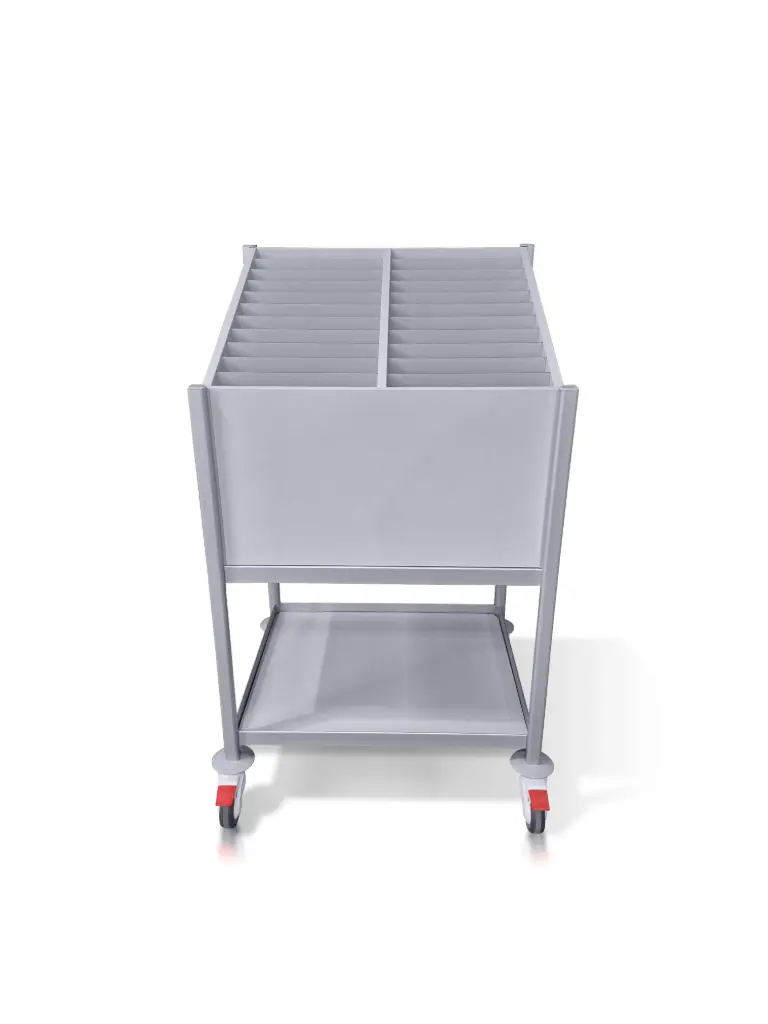 Chart Trolley, 730W, 630D,1255H mm, 22 slots, 1 Drawer (S), 1 Shelf 