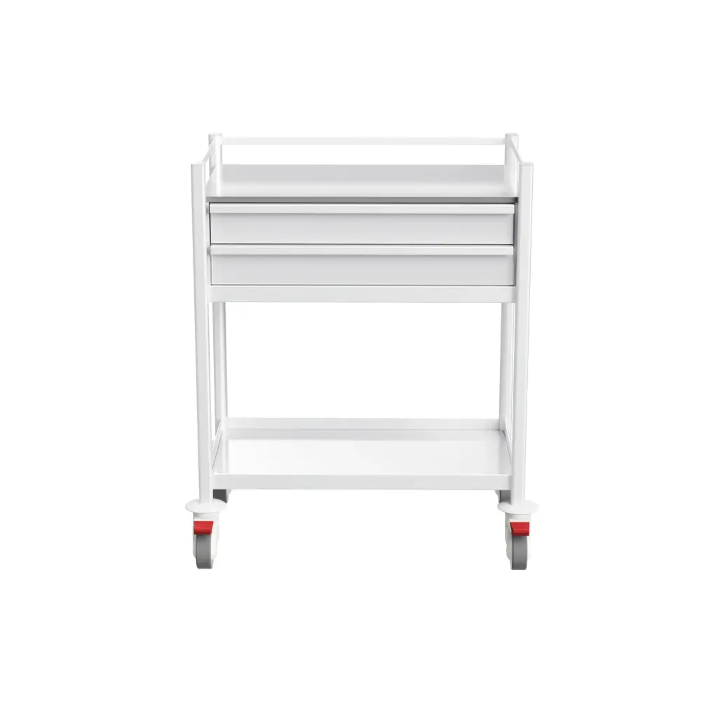 Multi-purpose Trolley, 780W, 480D, 975H mm 2 Drawers, 1 Shelf