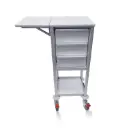 Multi-purpose Medical Trolley, 400W, 400D, 1100 mm H, 3 Drawers (3M), 1 Shelf, Flat Top, optional flap 