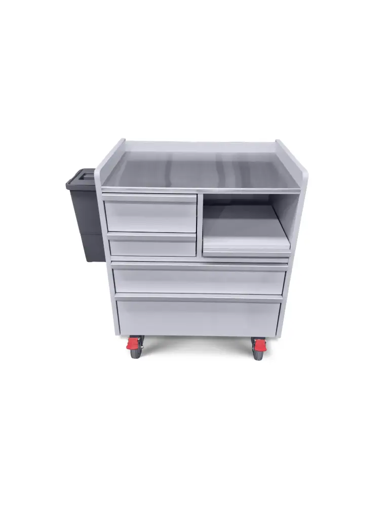 Podiatry Trolley, 680W, 430D, 820H mm, 4 Drawers