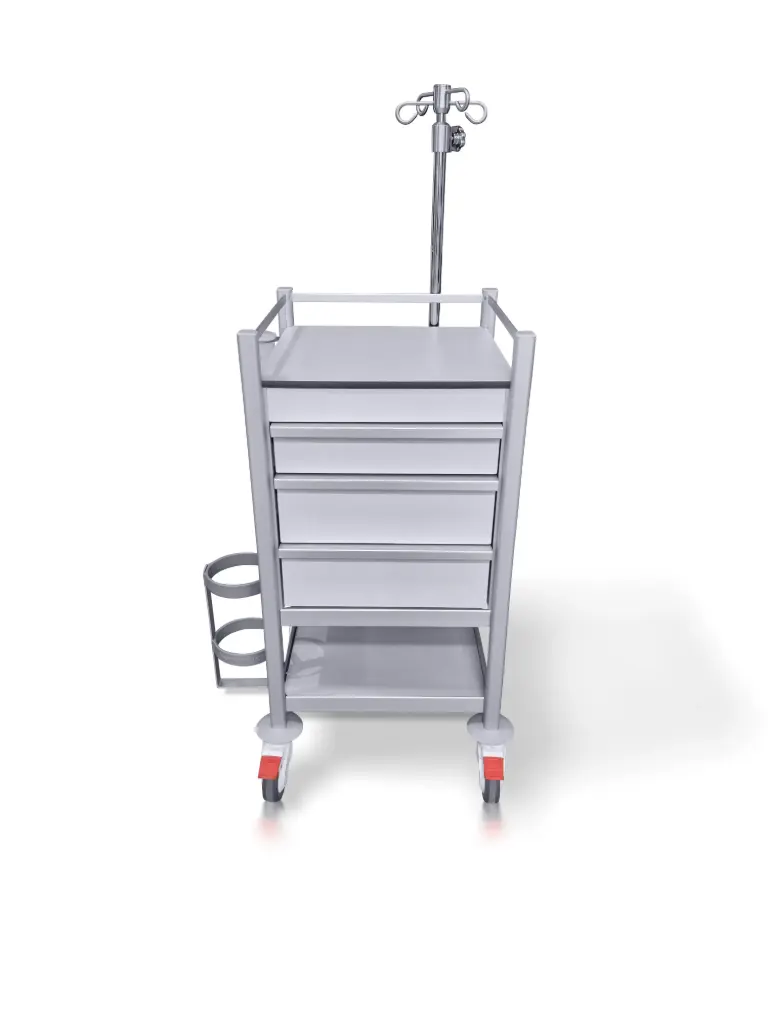 Multi-Purpose Trolley 480W, 480D, 975Hmm, 3 Drawers (1S,2M), Pull Right slide