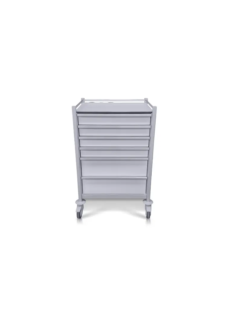 Multi-purpose Medical Trolley, 680W x 530D x 1050H mm, 6 Drawers (4S, 2L)