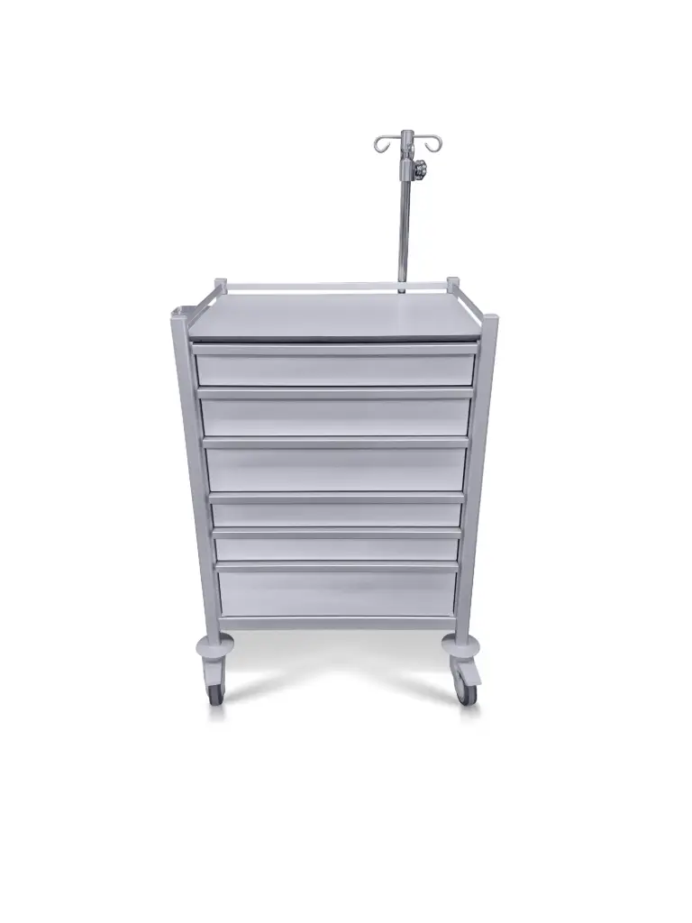 Multi-purpose Medical Trolley, 680W x 530D x 1005H mm, 6 Drawers (1S, 1S100, 1M,2S,1M150) 
