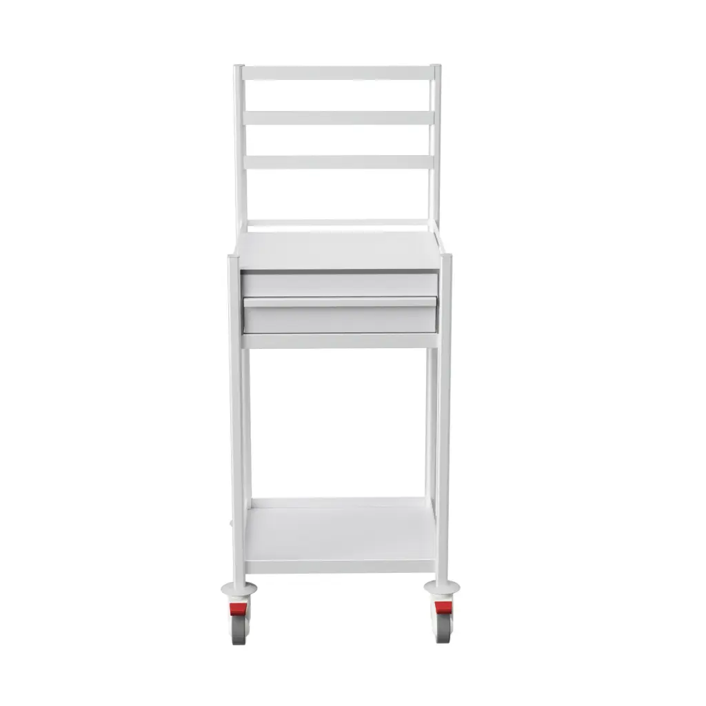 Anaesthetic Trolley, 580W, 530D, 1000Hmm, 1 Drawer, Pull-Out Right, Upstand