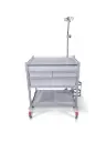 Emergency Trolley, 780W, 480D, 935Hmm, Pull Slide, 3 Drawers (2Sss, 1M),1 Shelf 