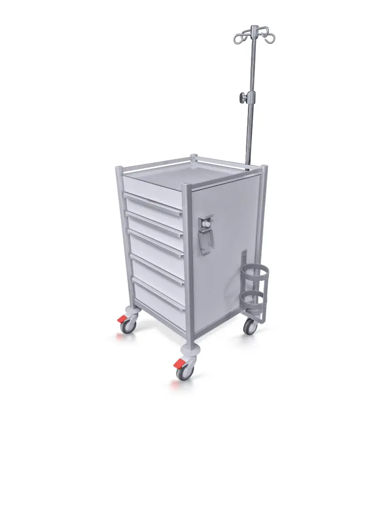Emergency Trolley, 530W, 530D, 965Hmm, 5 Drawer pull-out slide 