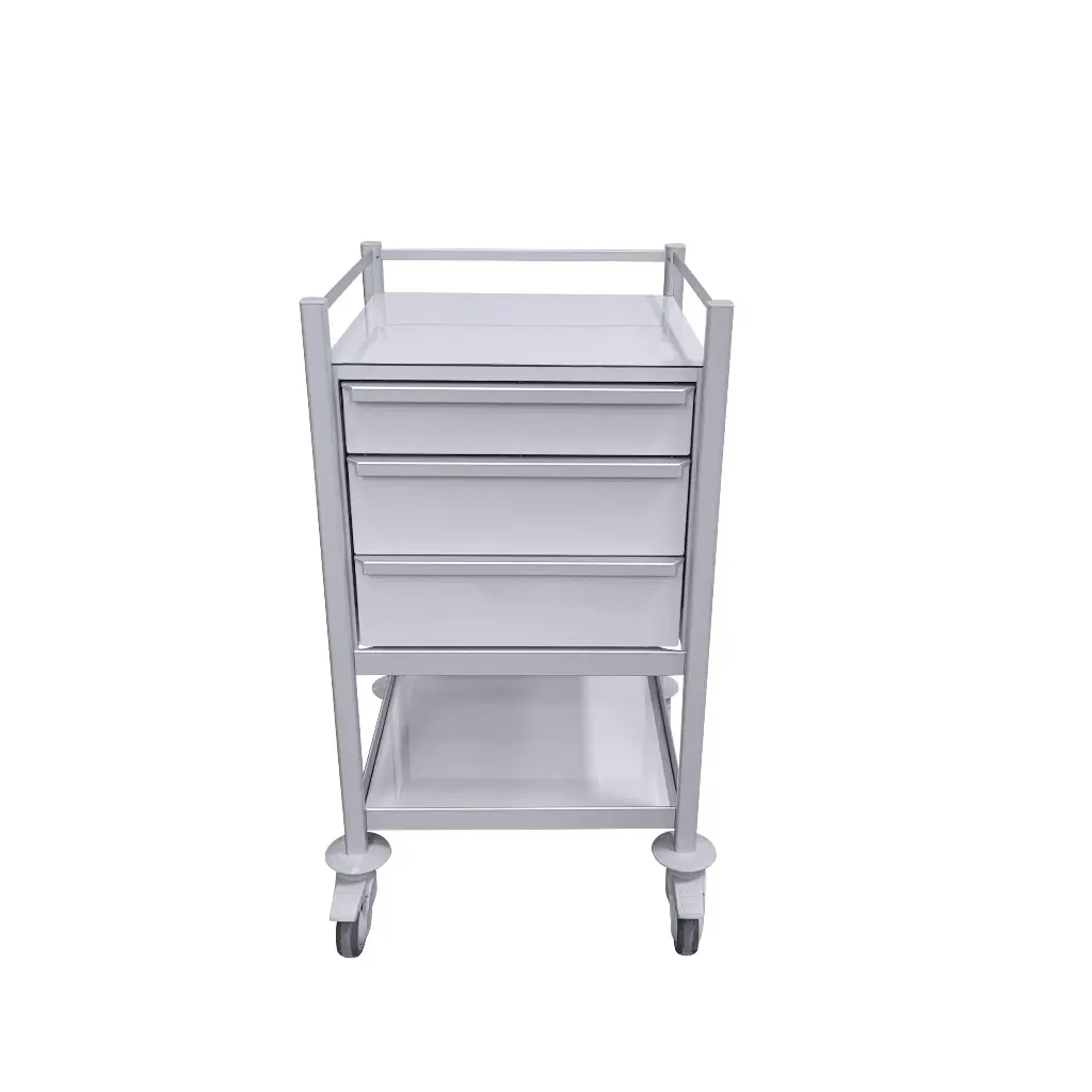 Multi-purpose Medical trolley, 530W, 530D, 975H mm, 3 drawers, 1 shelf 