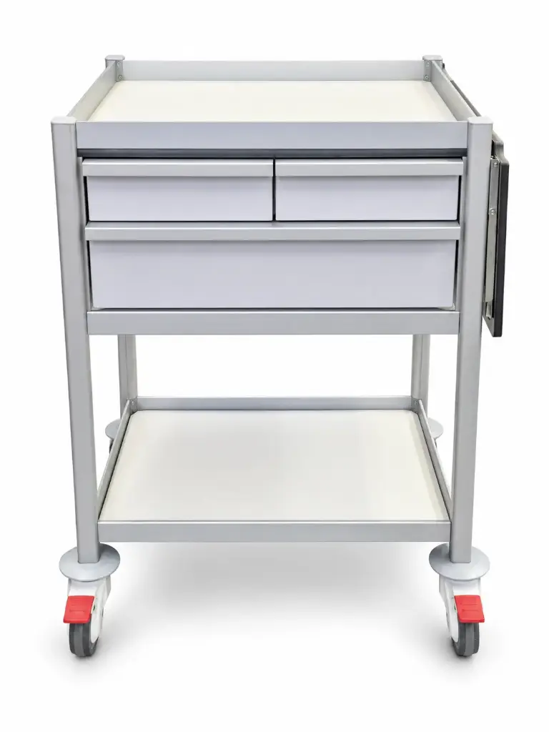 Multi-purpose Medical Trolley, 630W, 480D, 975Hmm, 3 Drawers, 1 Shelf