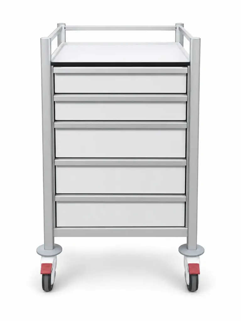 Multi-purpose Medical Trolley, 530W, 530D, 975H, 5 Drawers