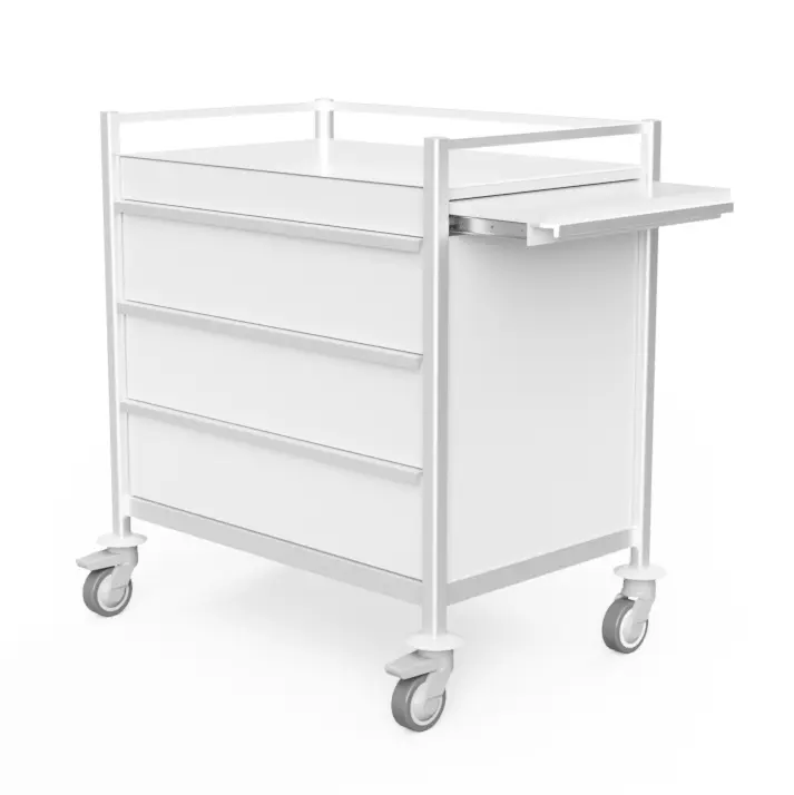 Multi-purpose Medical Trolley, 880W, 580D, 975Hmm, 3 Drawers (L), Pull-out shelf 
