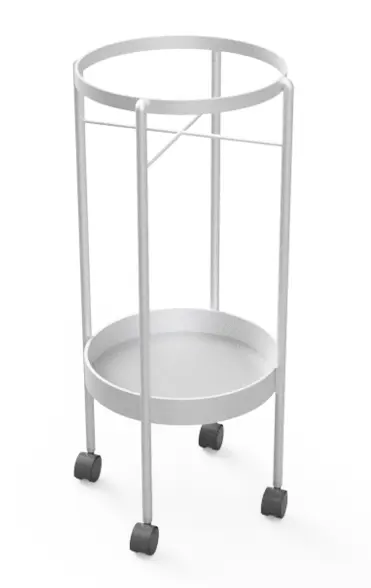 Clean Bowl trolley, 50mm twin wheel castors, 1 shelf