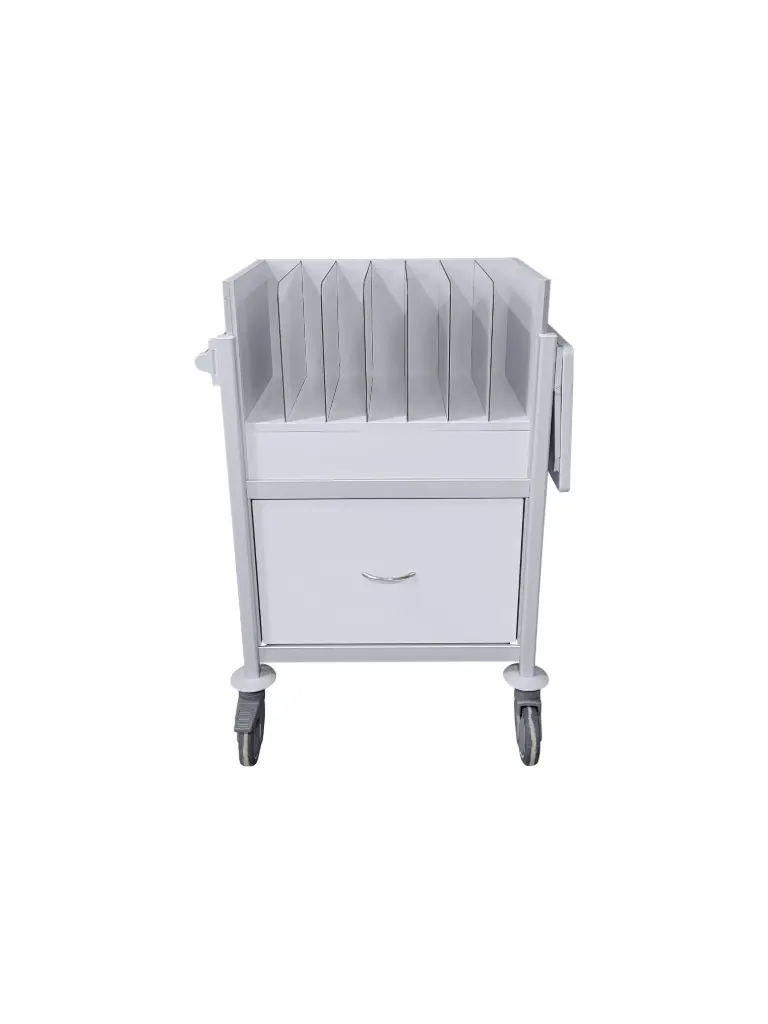 Chart Trolley, 630W, 430D, 1025Hmm, 2 Drawer, 7 Slots (6 dividers)