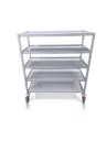 Clean Linen Trolley,1180W, 590D, 1340Hmm, 5 Shelf