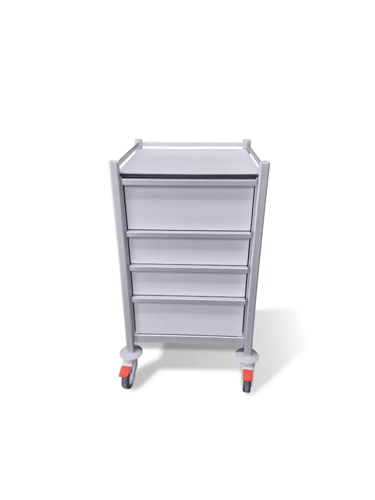 Multi-purpose Medical Trolley, 530W, 530D, 960H, 4 Drawer, (1L,2M,1L)