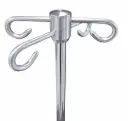 IV Pole - 4 Hook to mount to medical trolley