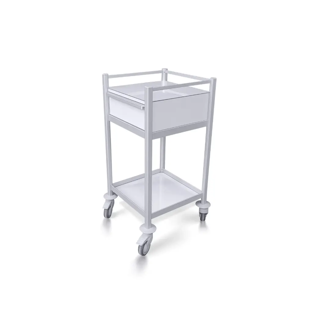 Multi-purpose Medical Trolley, 480W, 480D, 975Hmm,1 Drawer, 1 Shelf,  