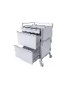 Medication Trolley, 700W, 580D, 1140H mm, 3 Drawers (1S or 1M, 2L)