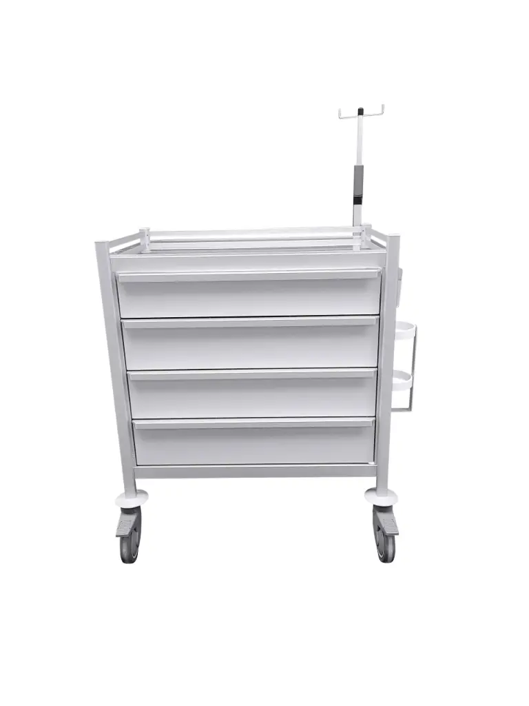 Emergency Trolley, 780W, 480D, 935H mm, ClearView top, 4 drawers (1S,3M)